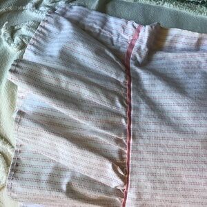 Laura Ashley twin sheet set pink stripes on white